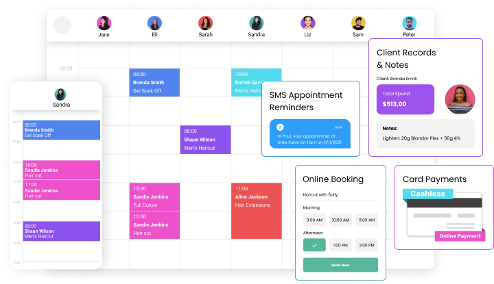 nail salon booking software